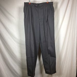 Silk Works Men’s Gray Pleated Cuffed Pants